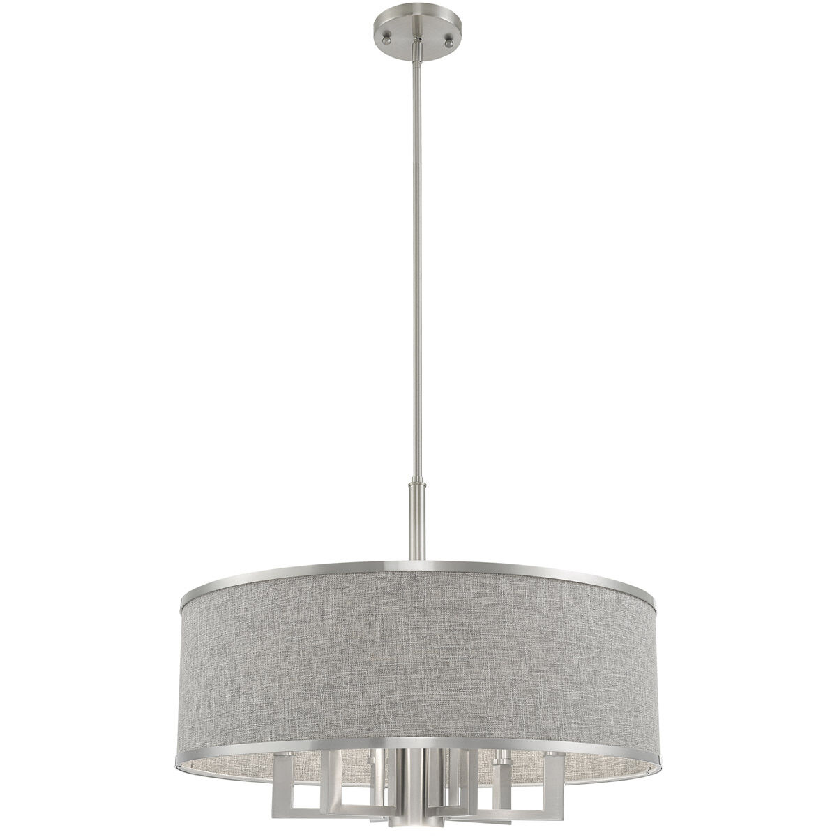 Park Ridge 7 Light 24 inch Brushed Nickel Pendant Chandelier Ceiling Light