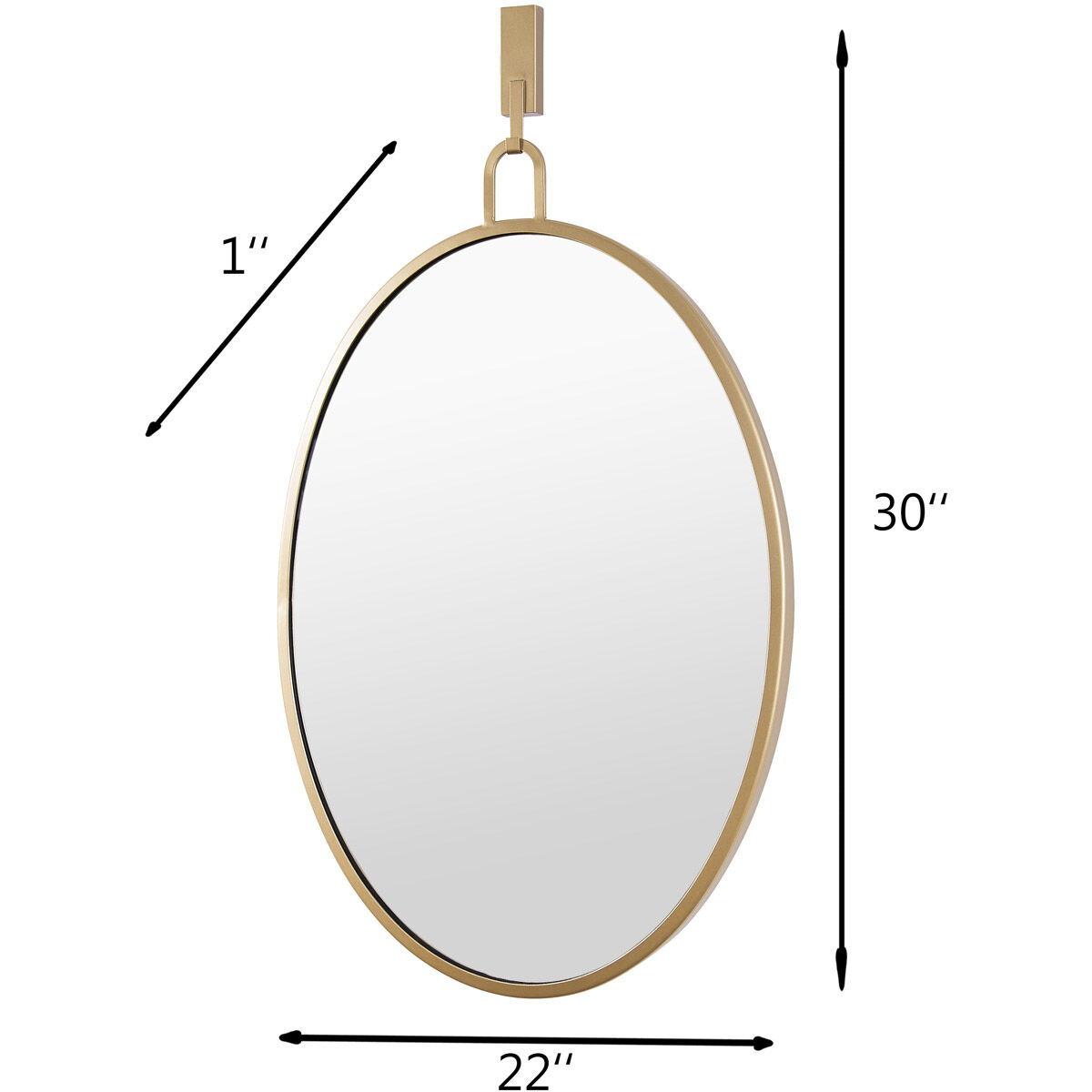 Stopwatch 33.25 X 22.25 inch Gold Powder Room Mirror, Varaluz Casa