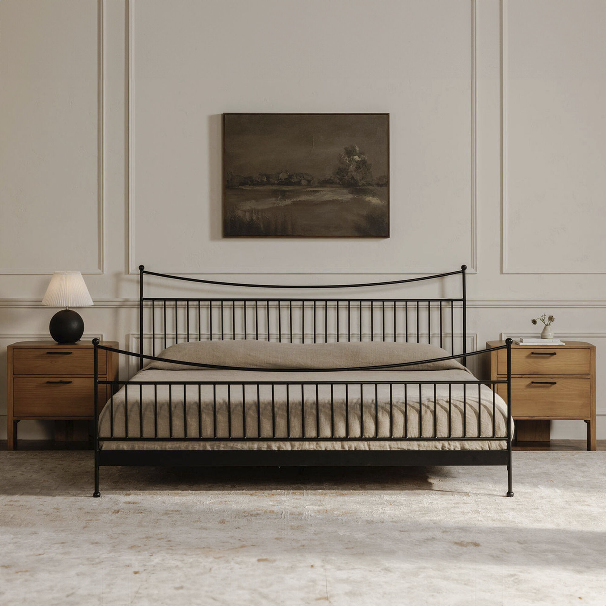 Monet Black Bed, Queen