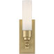 Wilcox 1 Light 5 inch Aged Brass Bath Wall Sconce Wall Light