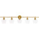 Gene 5 Light 47 inch Brass Wall sconce Wall Light