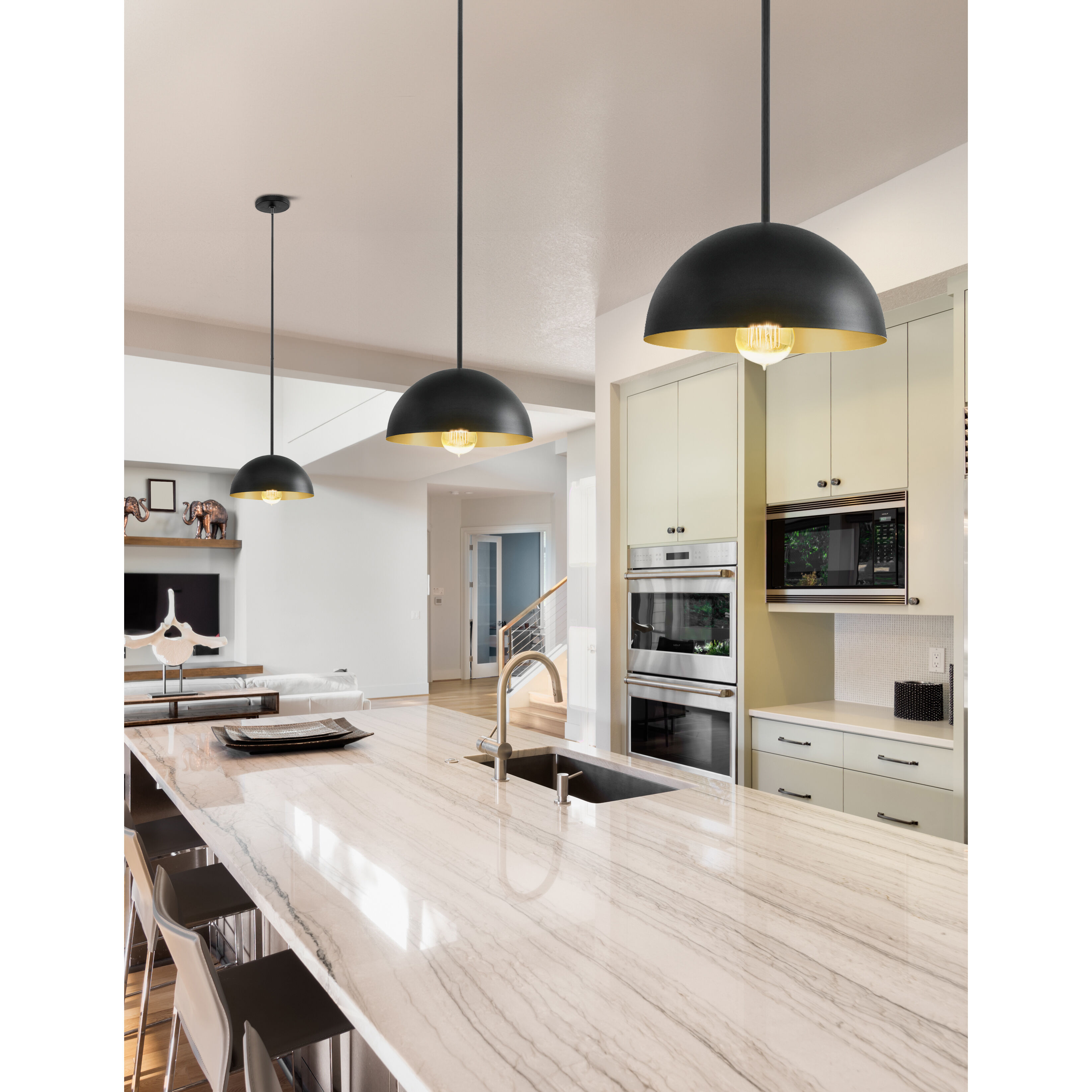 Elias 1 Light 9 inch Matte Black Pendant Ceiling Light