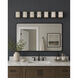 Radiant LED 48.75 inch Black and Gold Leaf Bath Vanity Wall Light