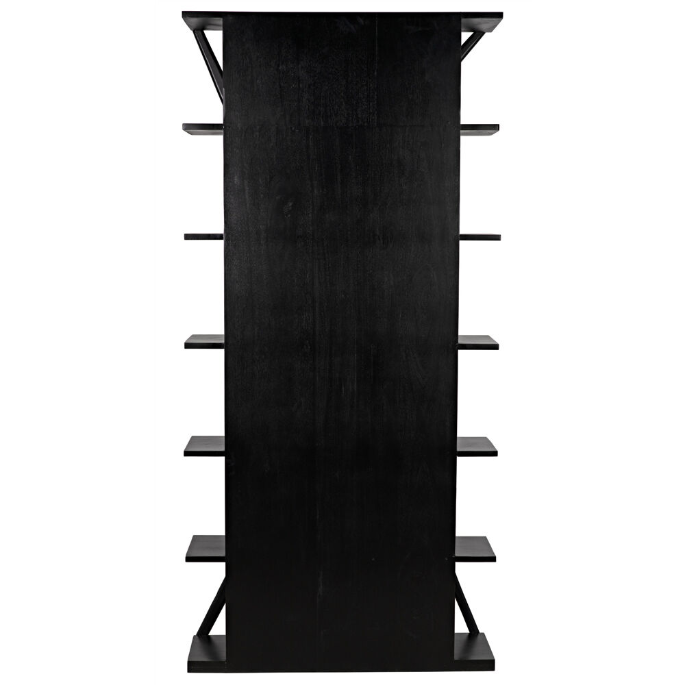 Vetra Hand Rubbed Black Bookcase