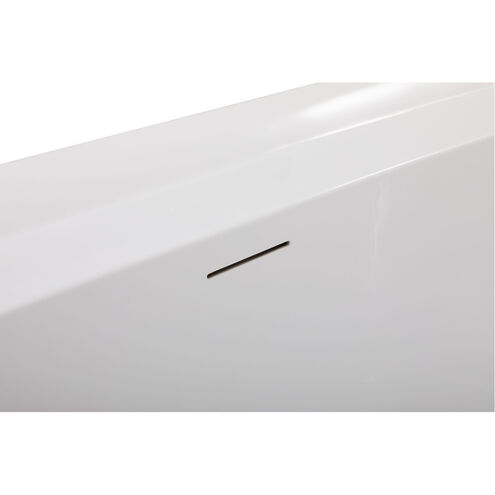 Calum Glossy White and Chrome Bathtub