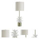 Waverly 48.5 inch 150 watt Antique Brass and Clear Table Lamp Portable Light