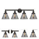 Cone 4 Light 34.75 inch Oil Rubbed Bronze Bath Vanity Light Wall Light