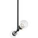 Lansdale 2 Light 14 inch Black with Brushed Nickel Accents Linear Chandelier Ceiling Light