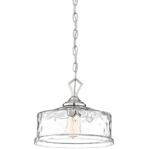 Drake 1 Light 12 inch Polished Nickel Down Pendant Ceiling Light