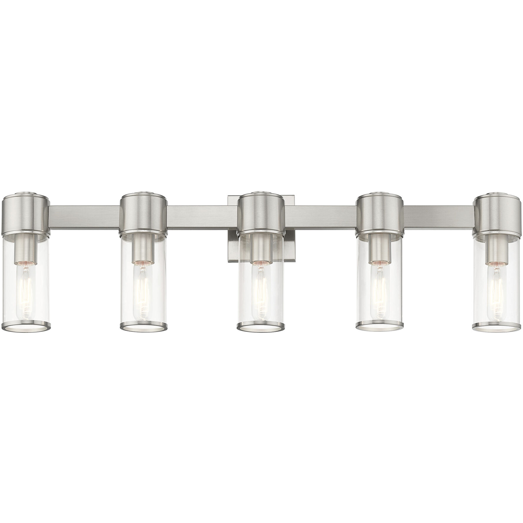 Quincy 5 Light 35.5 inch Brushed Nickel Vanity Wall Sconce Wall Light, Large
