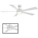 Wynd 60 inch Matte White Downrod Ceiling Fan in 3000K, Smart Ceiling Fan