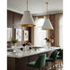 Pierrepont 1 Light 22 inch Painted Gesso White Pendant Ceiling Light, Large