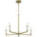 Vantage Oro District 5 Light Soft Brass Chandelier Ceiling Light