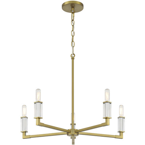 Vantage Oro District 5 Light Soft Brass Chandelier Ceiling Light