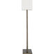 Anya 70.5 inch Brushed Bronze and White Linen Floor Lamp Portable Light