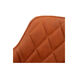 Quilted Back Black Dining Chair in Orange