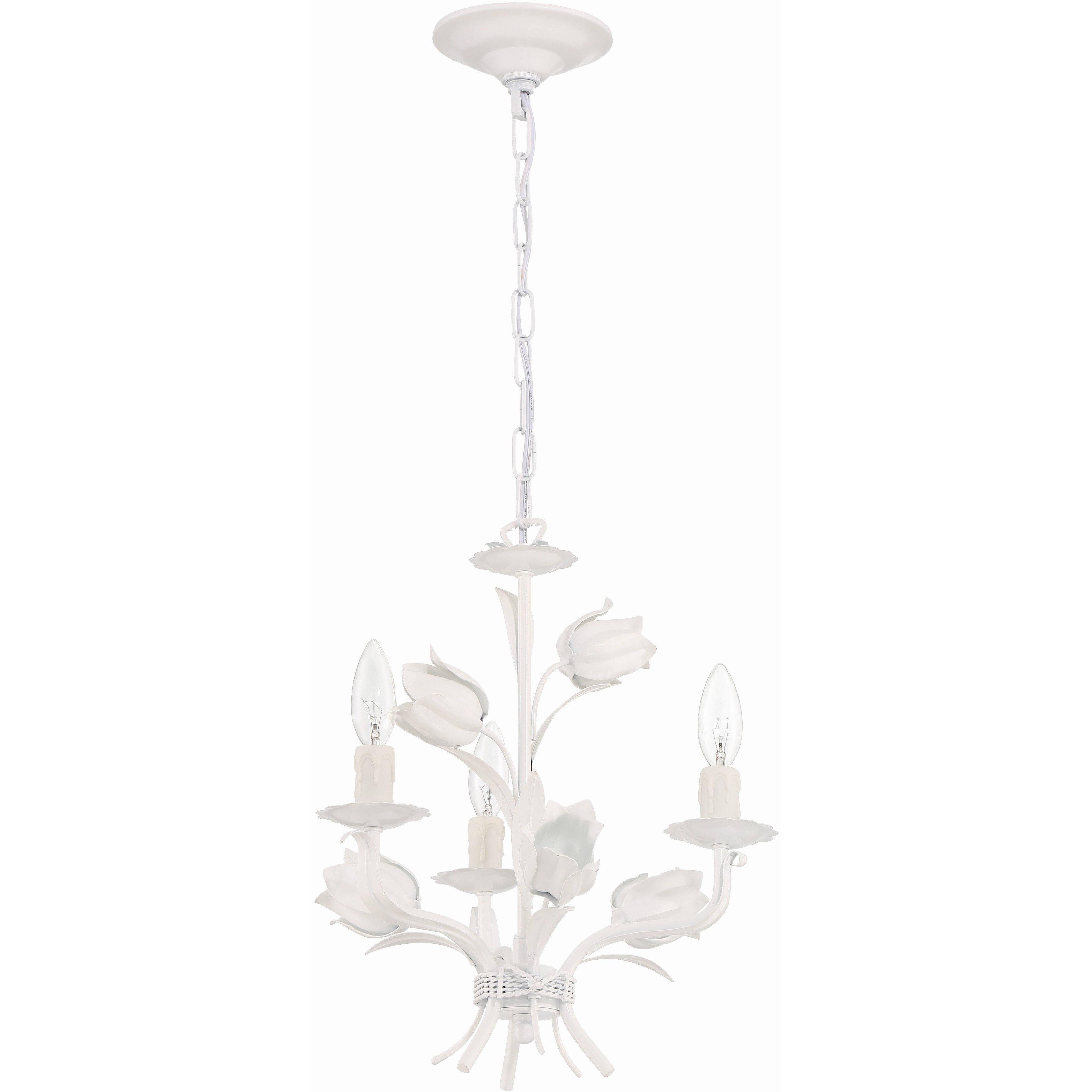 Southport 3 Light 14 inch Wet White Mini Chandelier Ceiling Light
