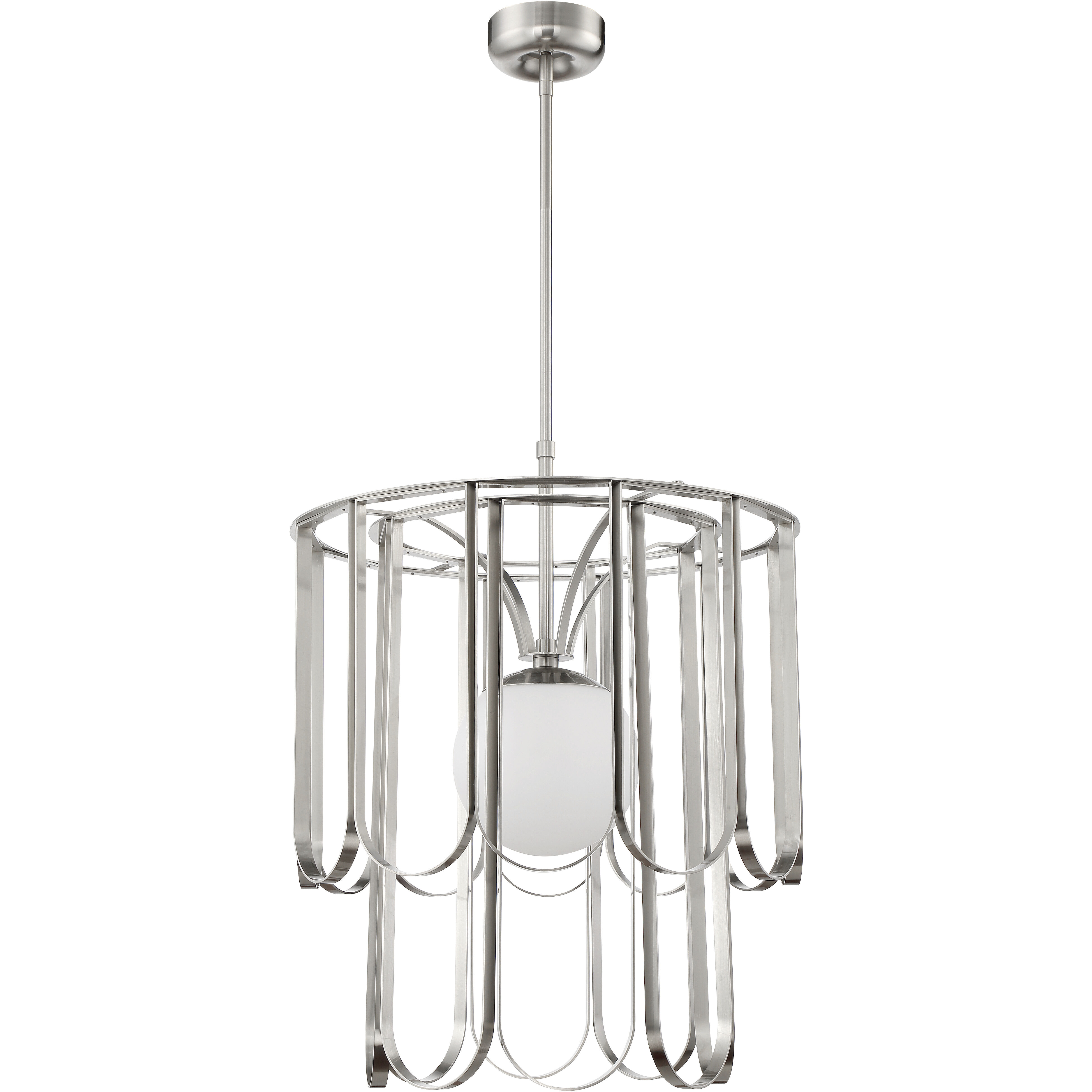 Melody 1 Light 25 inch Brushed Polished Nickel Pendant Ceiling Light