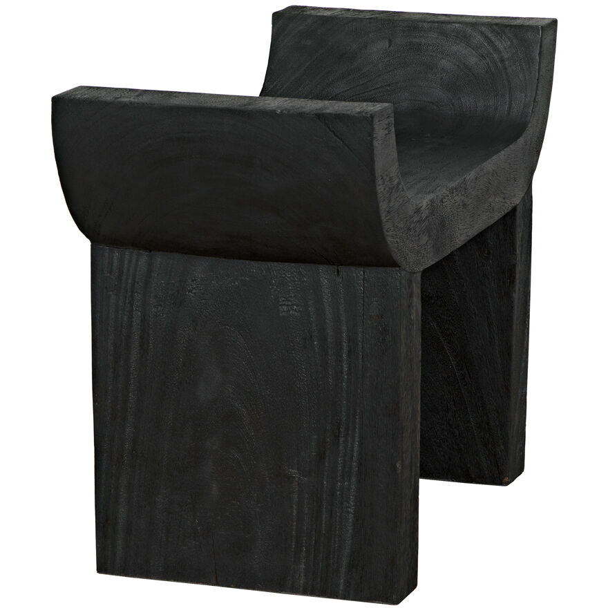 Kazuo 19.5 inch Burnt Black Stool