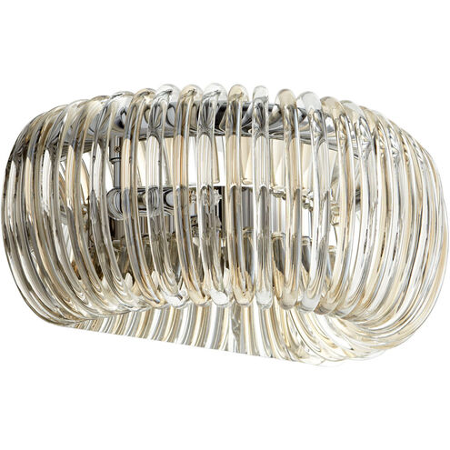 Beaming 2 Light 14.75 inch Chrome Wall Sconce Wall Light