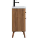 Boise 18 X 18 X 33 inch Walnut Brown and Black Vanity Sink Set