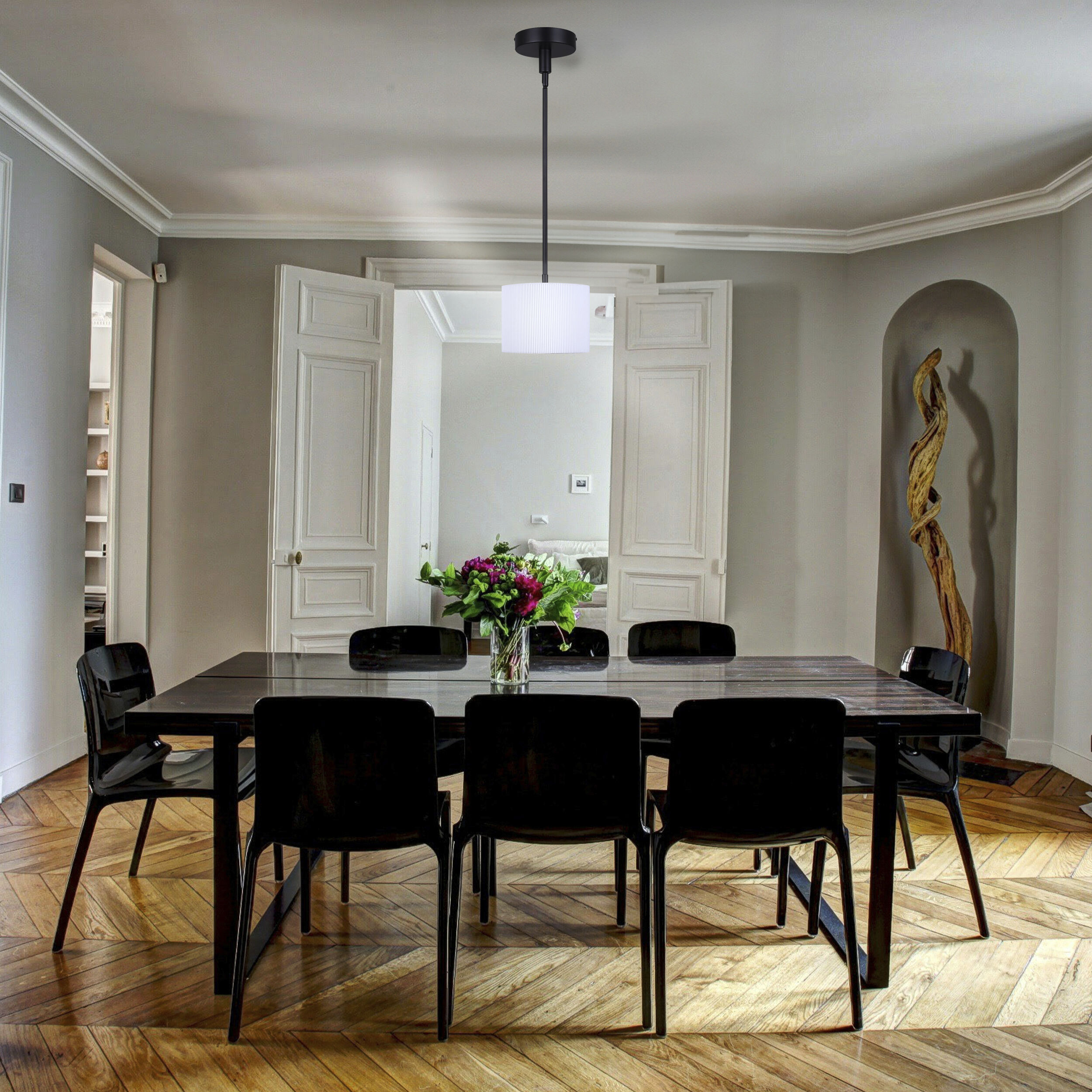 Carmynn LED 8.13 inch Black Pendant Ceiling Light