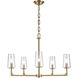 Fitzroy 5 Light 28 inch Lacquered Brass Chandelier Ceiling Light