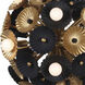 Damask 15 Light 18 inch Black and Vintage Brass Convertible Semi Flush Mount Ceiling Light