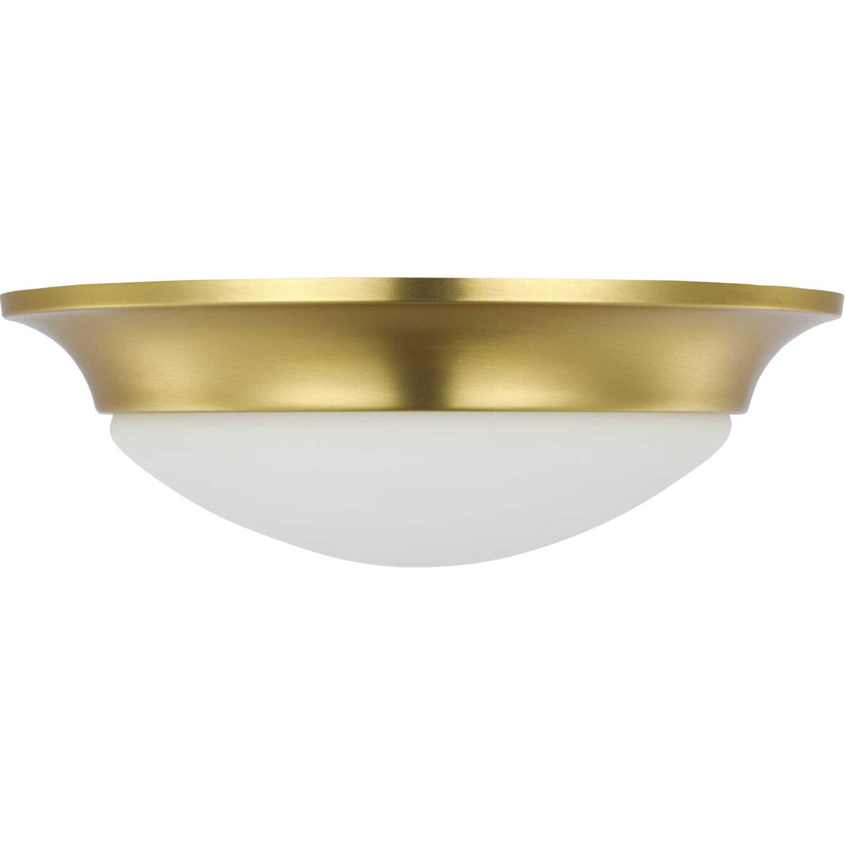 Etched Glass Close-to-Ceiling 1 Light 11.5 inch Satin Brass Flush Mount Ceiling Light