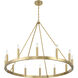 Dutton 12 Light 42.5 inch Signature Brass Chandelier Ceiling Light