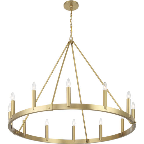 Dutton 12 Light 42.5 inch Signature Brass Chandelier Ceiling Light