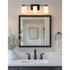 Alabaster Rocks LED 24 inch Dark Bronze Vanity Light Wall Light in 2100 Lm LED, Square with Flat Rim