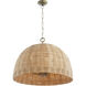 Artisan Series 3 Light 24 inch Artisan's Brass Pendant Ceiling Light