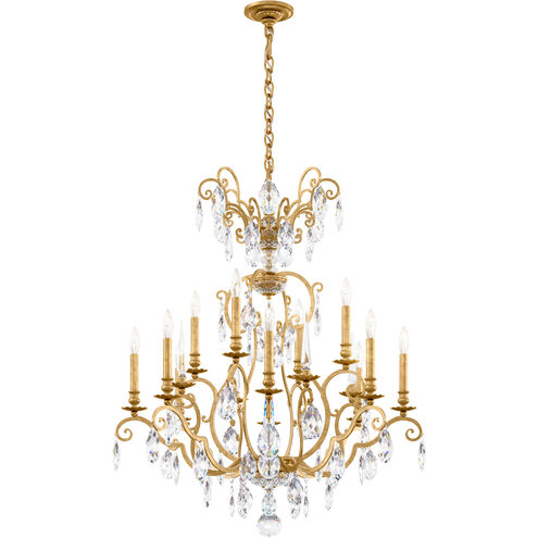 Renaissance Nouveau 12 Light 32 inch Heirloom Gold Chandelier Ceiling Light, Adjustable Height