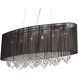 Beverly Dr. 6 Light 39.5 inch Black Silk String Dual Mount Ceiling Light, Convertible to Hanging
