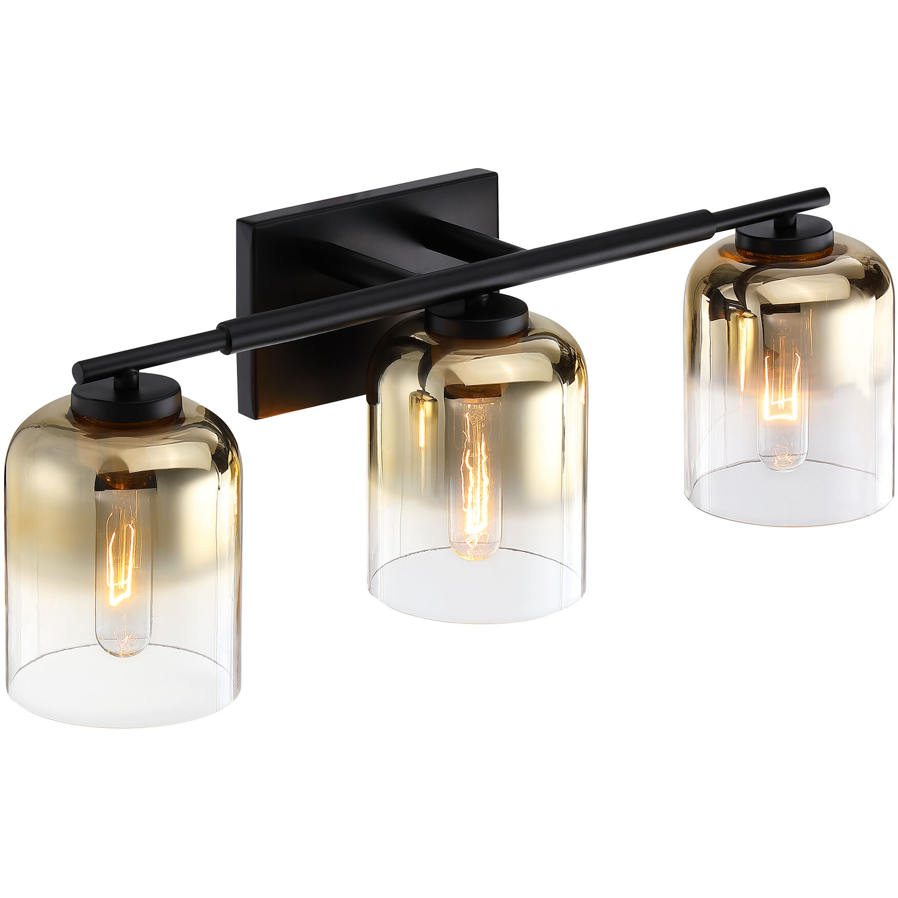 Gatsby 3 Light 24 inch Matte Black Vanity Light Wall Light