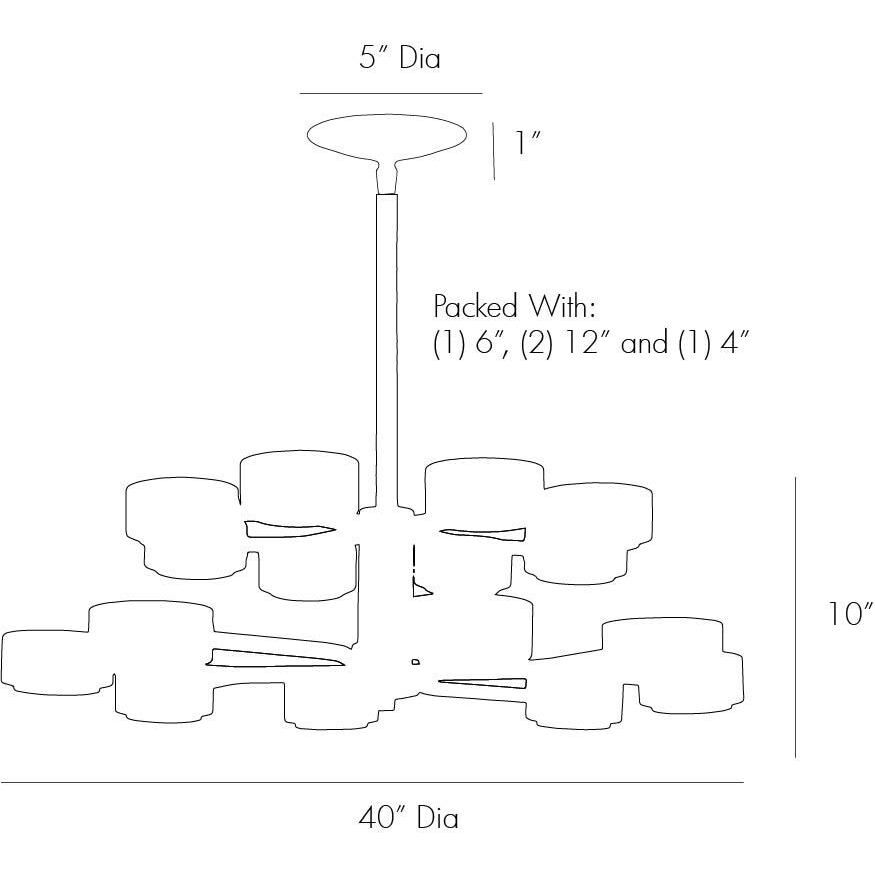 Jalen 16 Light 40 inch Bronze and Vintage Brass Chandelier Ceiling Light