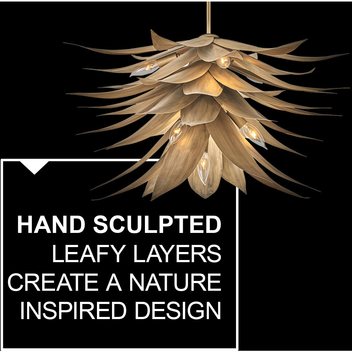 Fredrick Ramond FR30815BNG Agave LED 26 inch Burnished Gold