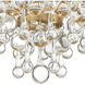 Calypso 3 Light 10.5 inch Vibrant Gold Flush Ceiling Light