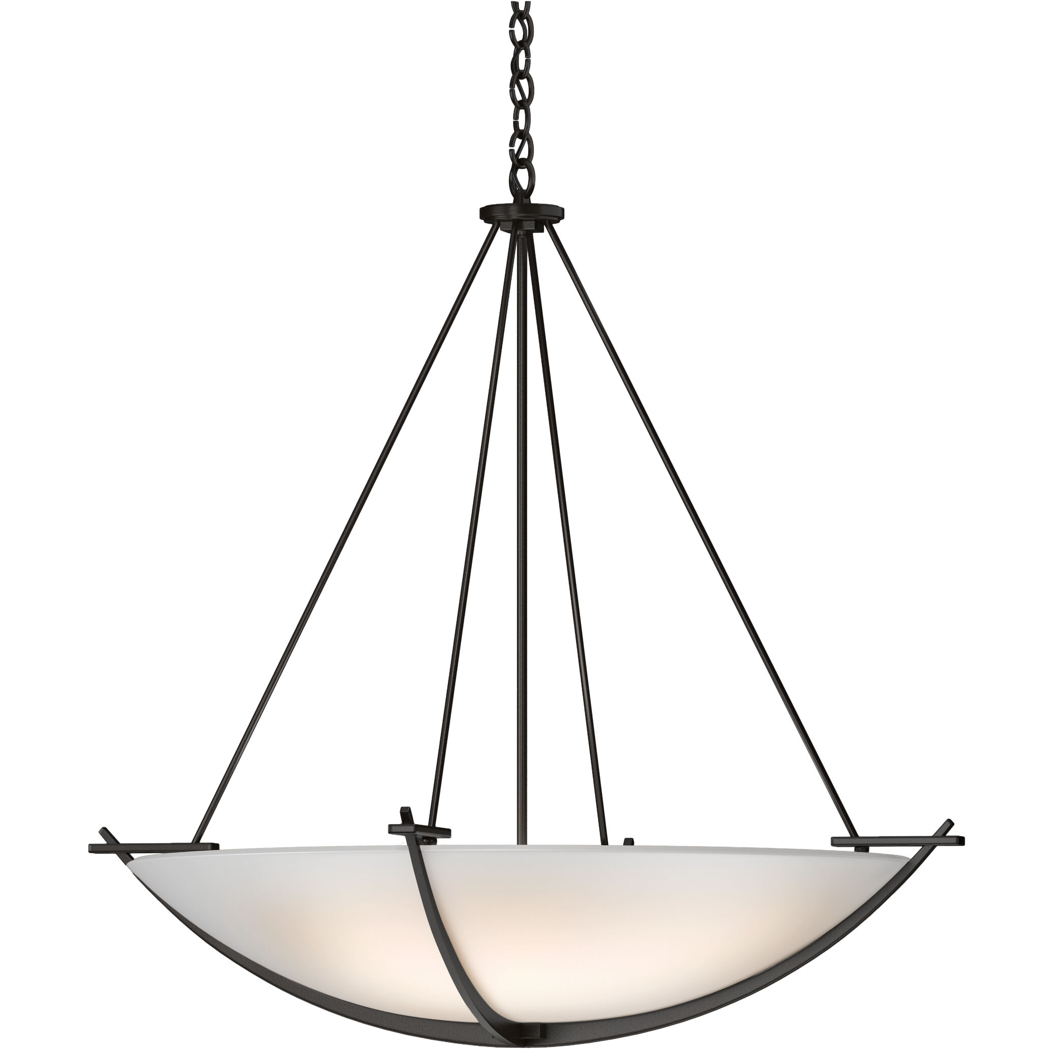 Compass 3 Light 34.2 inch Oil Rubbed Bronze Large Scale Pendant Ceiling Light in Opal, Large Scale