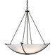 Compass 3 Light 34.2 inch Oil Rubbed Bronze Large Scale Pendant Ceiling Light in Opal, Large Scale