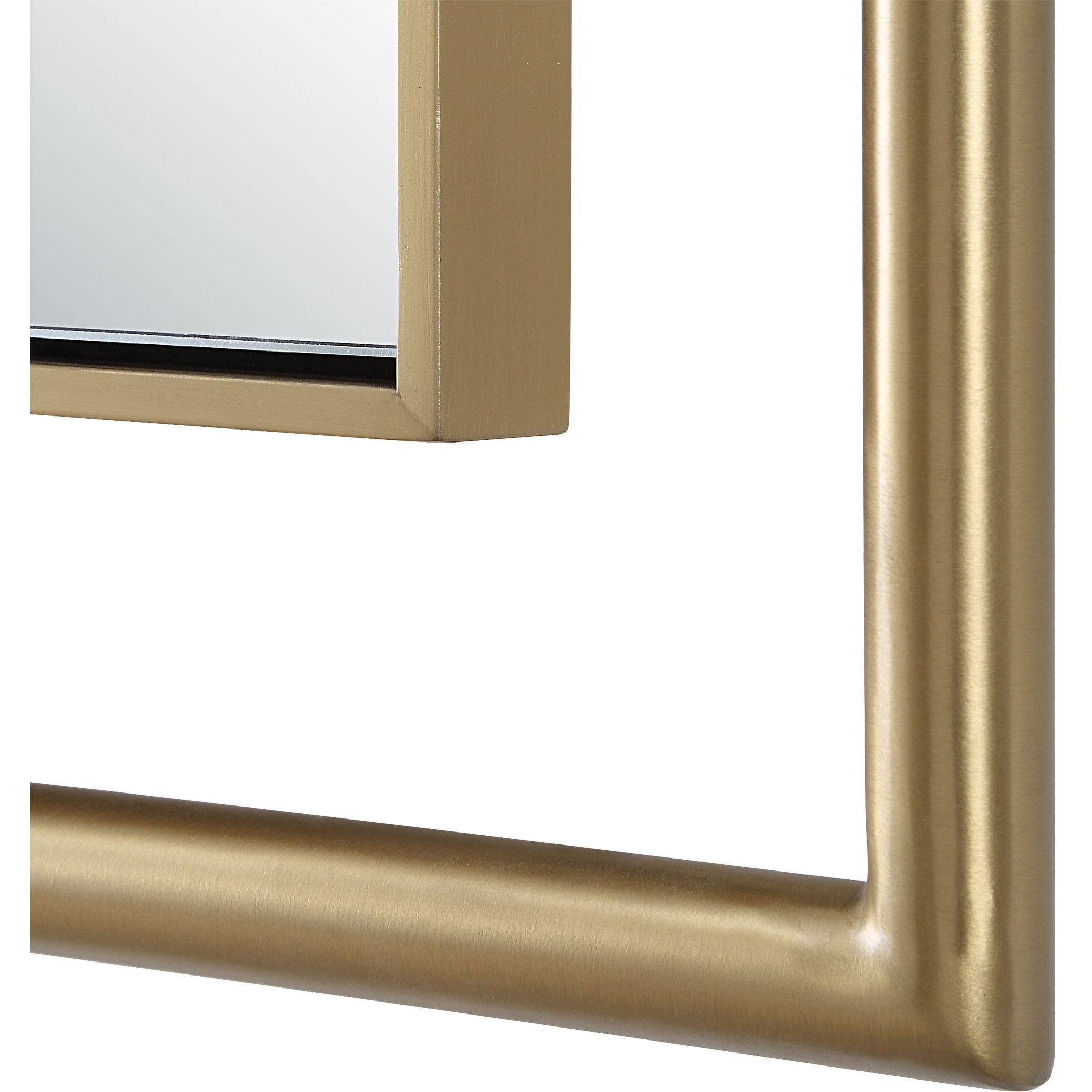 It's All Connected 40 X 30 inch Plated Brass Mirror