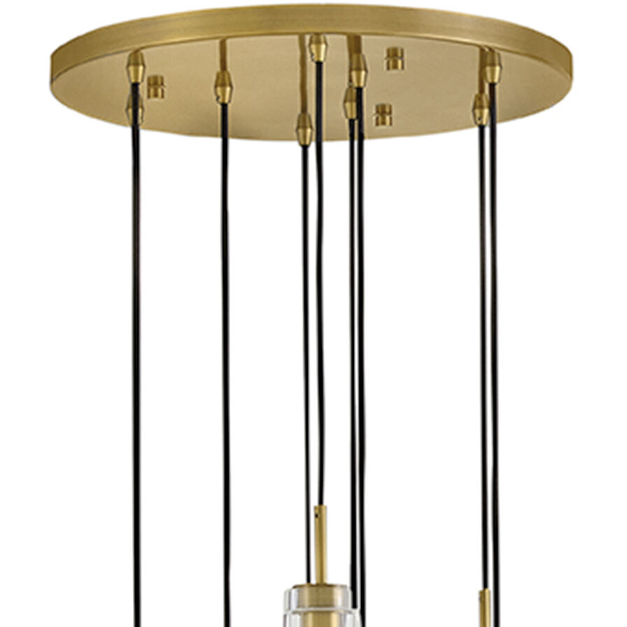 Cosette 9 Light 19.75 inch Heritage Brass Pendant Ceiling Light