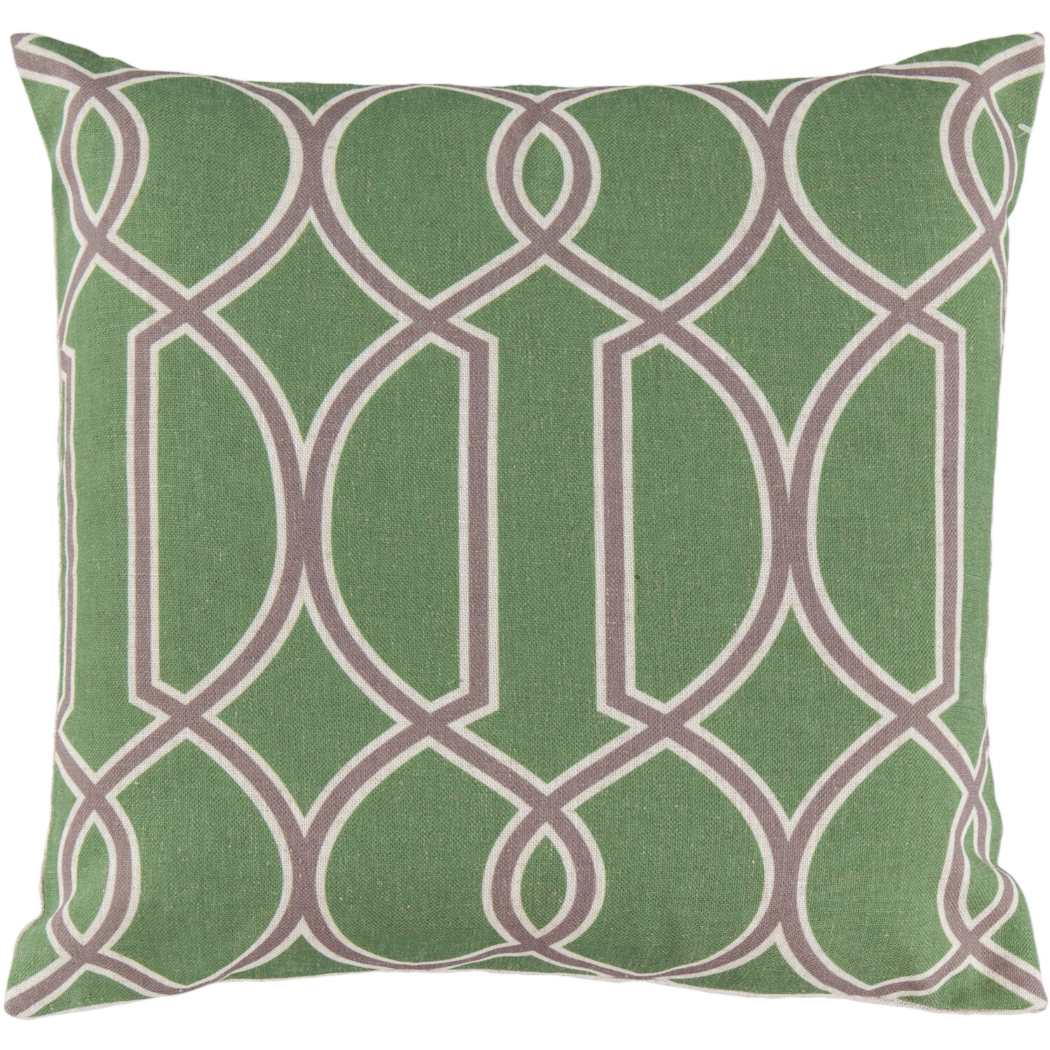 Taylor 22 X 22 inch Charcoal/Grass Green/Light Beige Accent Pillow