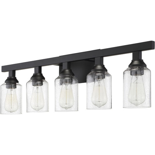 Neighborhood Chicago 5 Light 36 inch Flat Black Vanity Light Wall Light