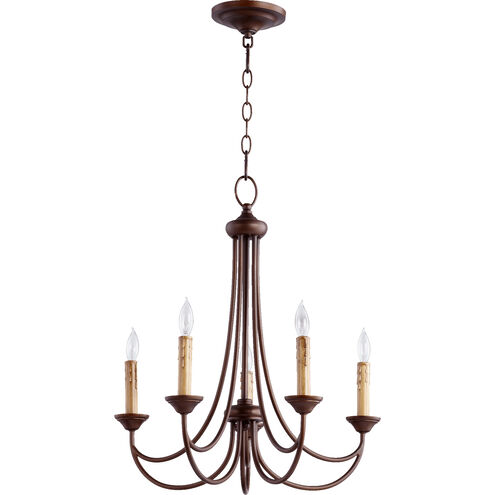 Brooks 5 Light 22 inch Oiled Bronze Chandelier Ceiling Light