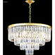 Contemporary Europa Satin Gold Crystal Chandelier Ceiling Light