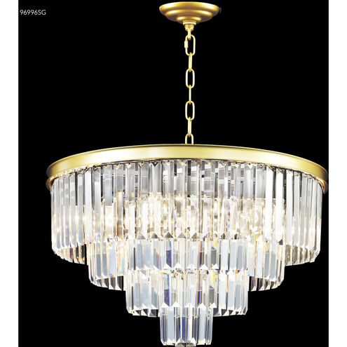Contemporary Europa Satin Gold Crystal Chandelier Ceiling Light