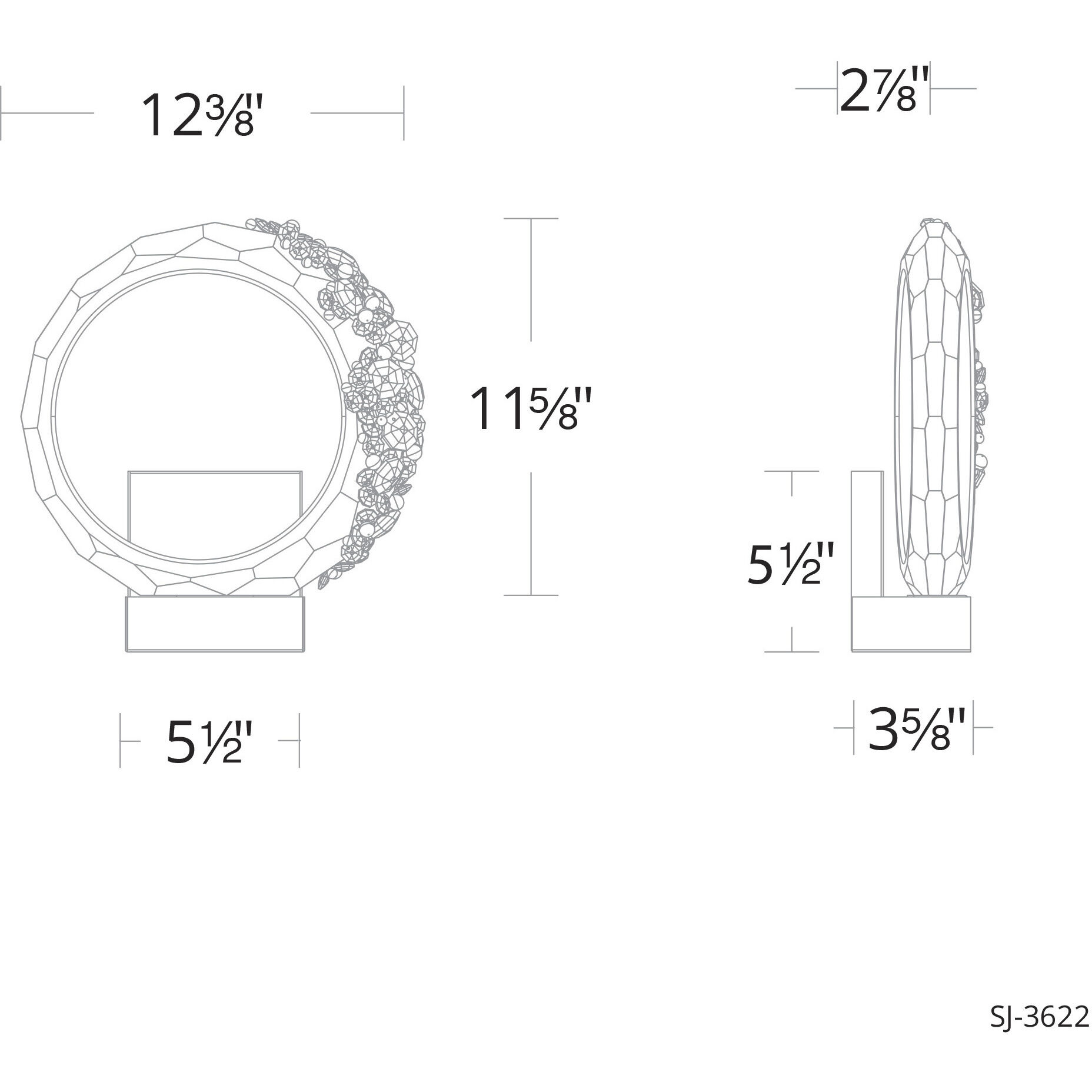 Forever Serenity LED 3.6 inch Polished Chrome ADA Wall Sconce Wall Light, Left Accent