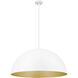 Vega Pendant Ceiling Light in Matte White